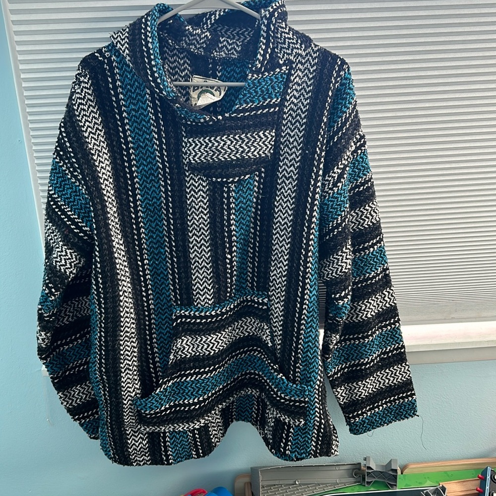 Men's blue Baja Joe drug rug